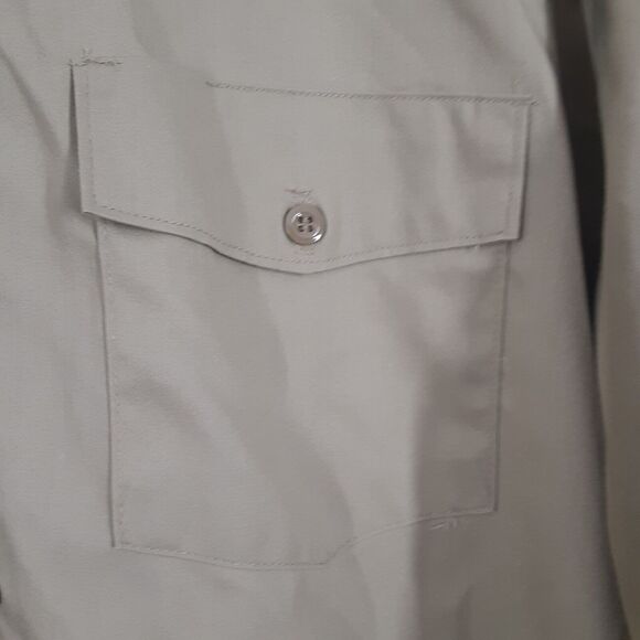 Vintage Dickies Shirt Mens XL 17 17-1/2 Beige Button Up Long Sleeve 32/33 USA - Picture 4 of 8